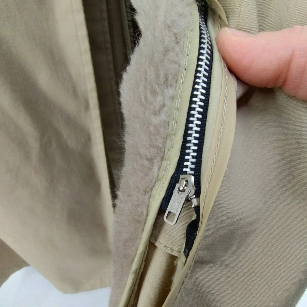 Hart Schaffner Marx Mens Trench‎ Coat Tan 46L Removable Lining Rain Overcoat